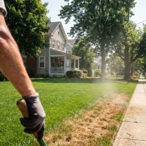 August lawn care coastal NJ lawn holding condition through summer heat